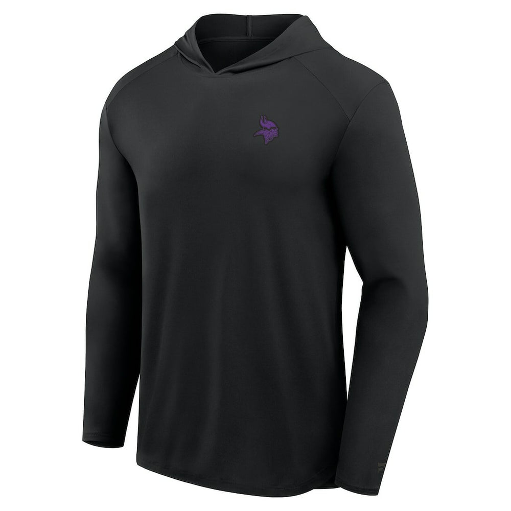 Minnesota Vikings Front Office Power Mono Long Sleeve Hoodie T-Shirt Black | Fanatics