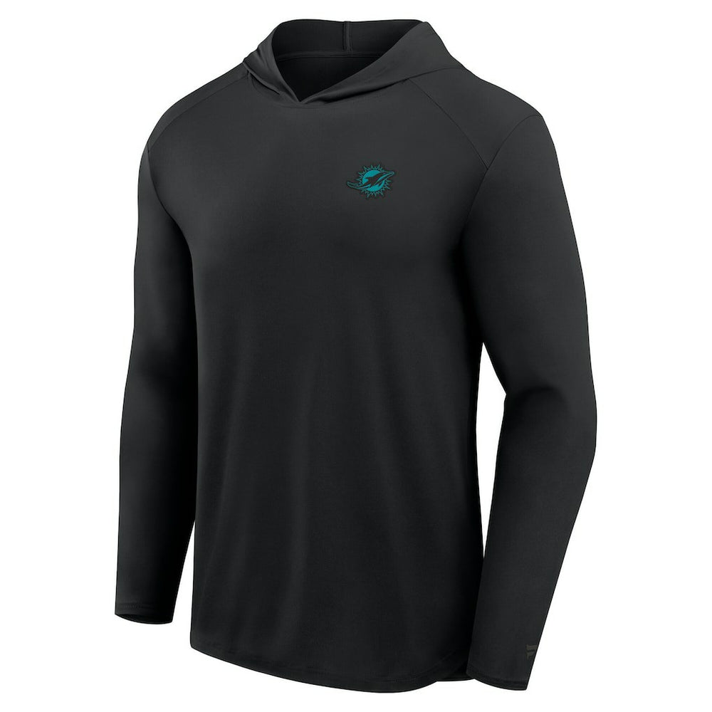 Miami Dolphins Front Office Power Mono Long Sleeve Hoodie T-Shirt Black | Fanatics