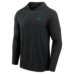 Miami Dolphins Front Office Power Mono Long Sleeve Hoodie T-Shirt Black | Fanatics
