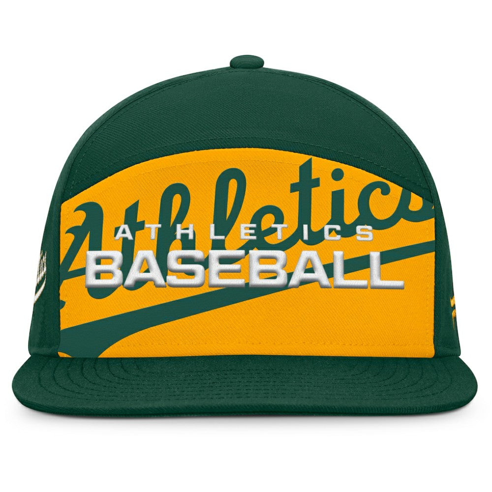 Athletics Fanatics Clubhouse Splitter Snapback Hat - MLB