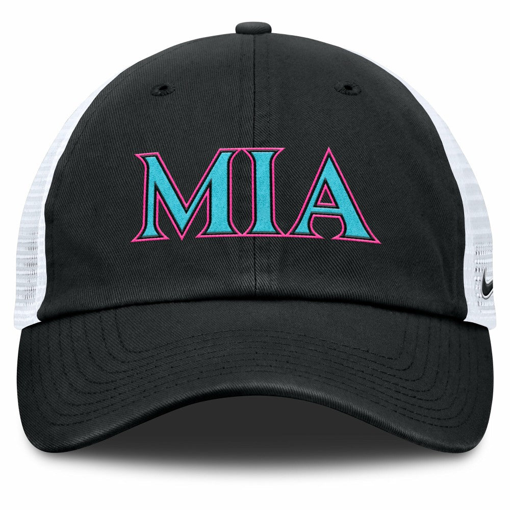 Miami Marlins Nike Unisex 2025 City Connect Trucker Adjustable Hat - MLB