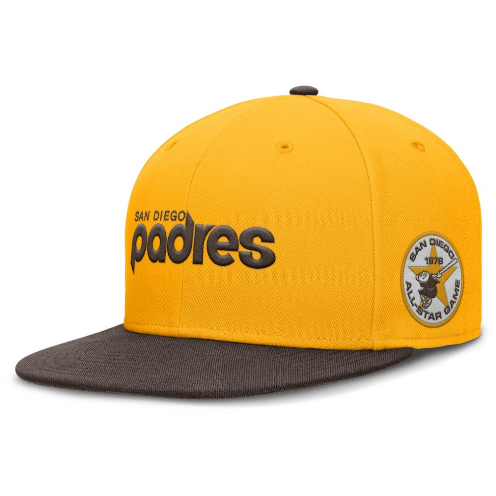 San Diego Padres Nike Cooperstown Two-Tone Dri-FIT Round Bill True Fitted Hat - MLB