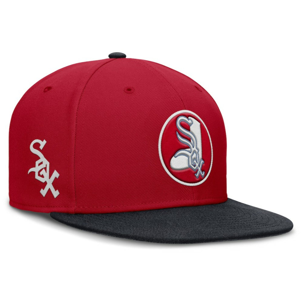 Chicago White Sox Nike Cooperstown Two-Tone Dri-FIT Round Bill True Fitted Hat - MLB
