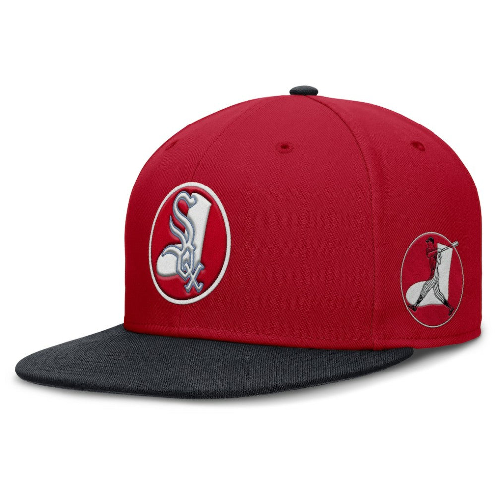Chicago White Sox Nike Cooperstown Two-Tone Dri-FIT Round Bill True Fitted Hat - MLB