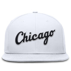 Chicago White Sox Nike Wordmark Dri-FIT Round Bill True Fitted Hat - MLB