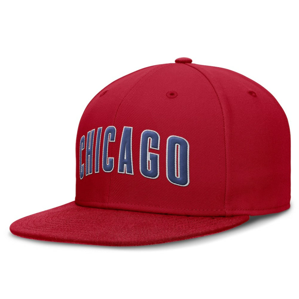 Chicago Cubs Nike Wordmark Dri-FIT Round Bill True Fitted Hat - MLB