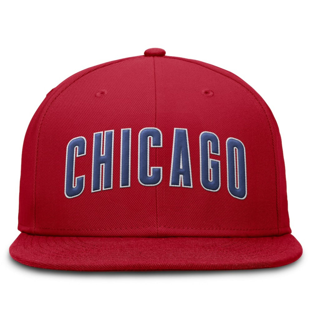 Chicago Cubs Nike Wordmark Dri-FIT Round Bill True Fitted Hat - MLB