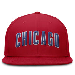 Chicago Cubs Nike Wordmark Dri-FIT Round Bill True Fitted Hat - MLB