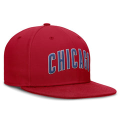 Chicago Cubs Nike Wordmark Dri-FIT Round Bill True Fitted Hat - MLB