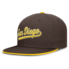 San Diego Padres Nike Primetime Dri-FIT Round Bill True Fitted Hat - MLB