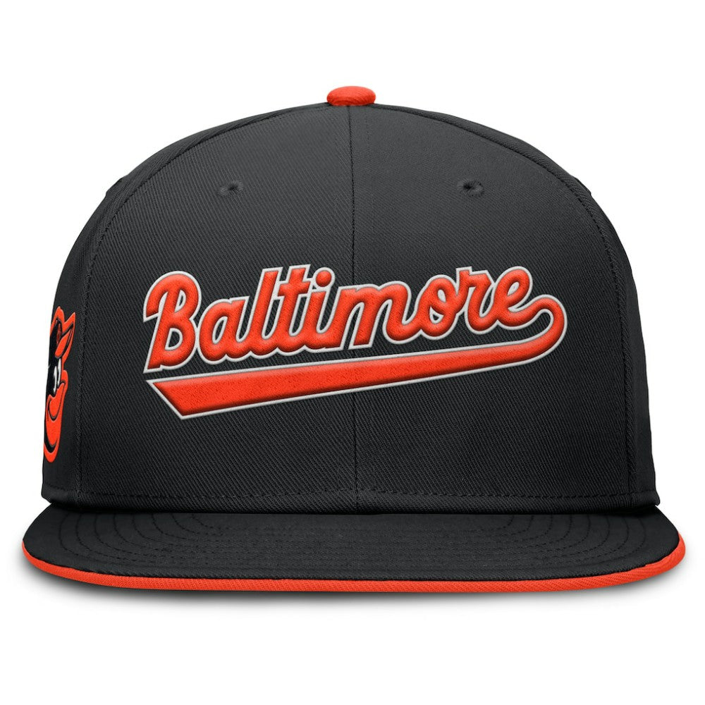 Baltimore Orioles Nike Primetime Dri-FIT Round Bill True Fitted Hat - MLB