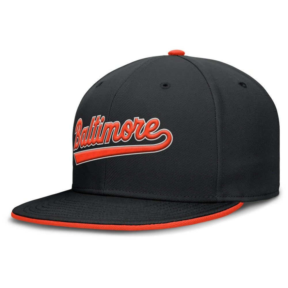 Baltimore Orioles Nike Primetime Dri-FIT Round Bill True Fitted Hat - MLB