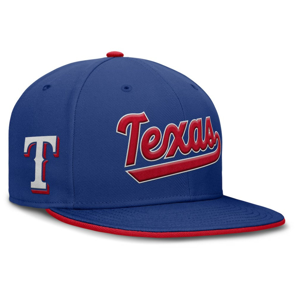 Texas Rangers Nike Primetime Dri-FIT Round Bill True Fitted Hat - MLB
