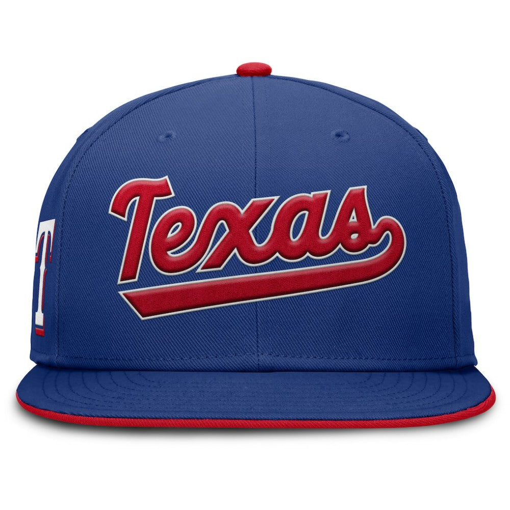 Texas Rangers Nike Primetime Dri-FIT Round Bill True Fitted Hat - MLB