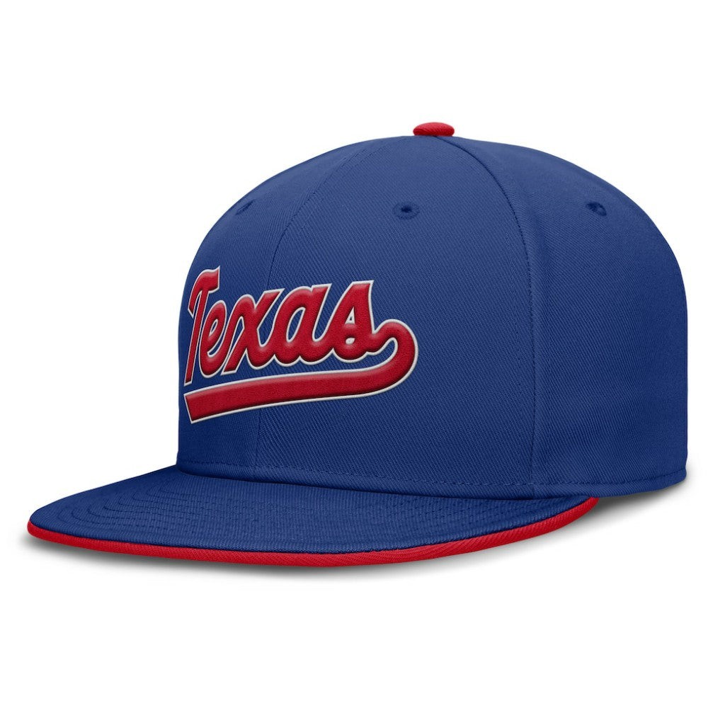 Texas Rangers Nike Primetime Dri-FIT Round Bill True Fitted Hat - MLB