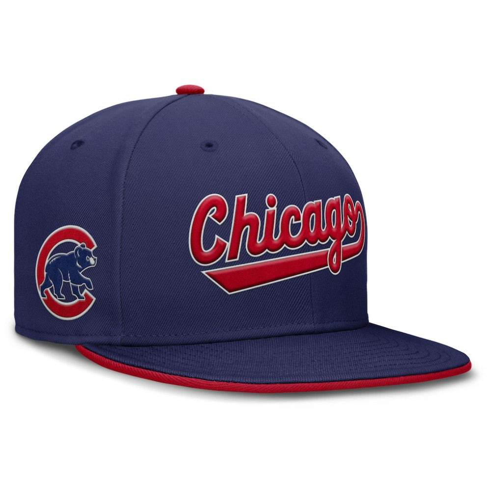 Chicago Cubs Nike Primetime Dri-FIT Round Bill True Fitted Hat - MLB