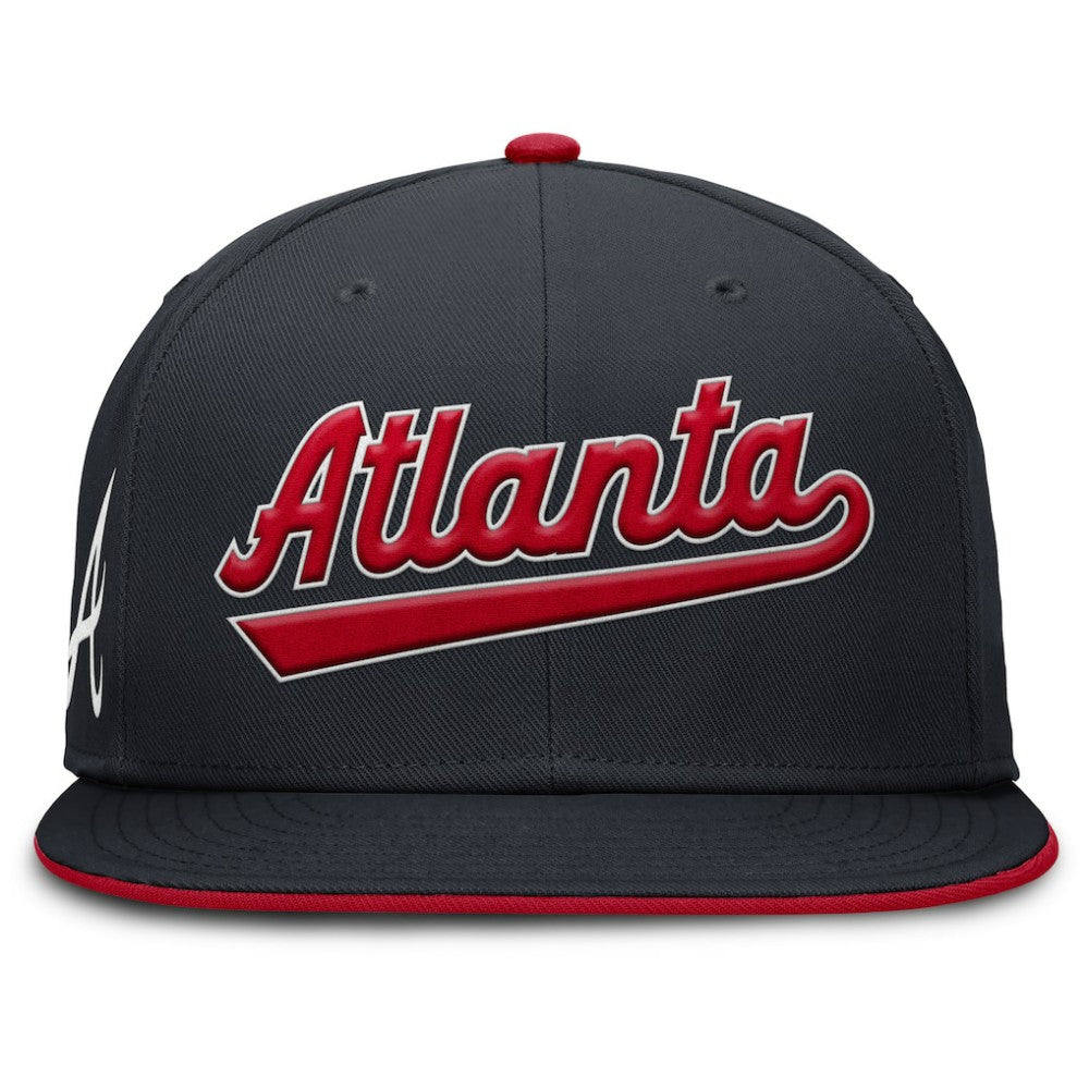 Atlanta Braves Nike Primetime Dri-FIT Round Bill True Fitted Hat - MLB