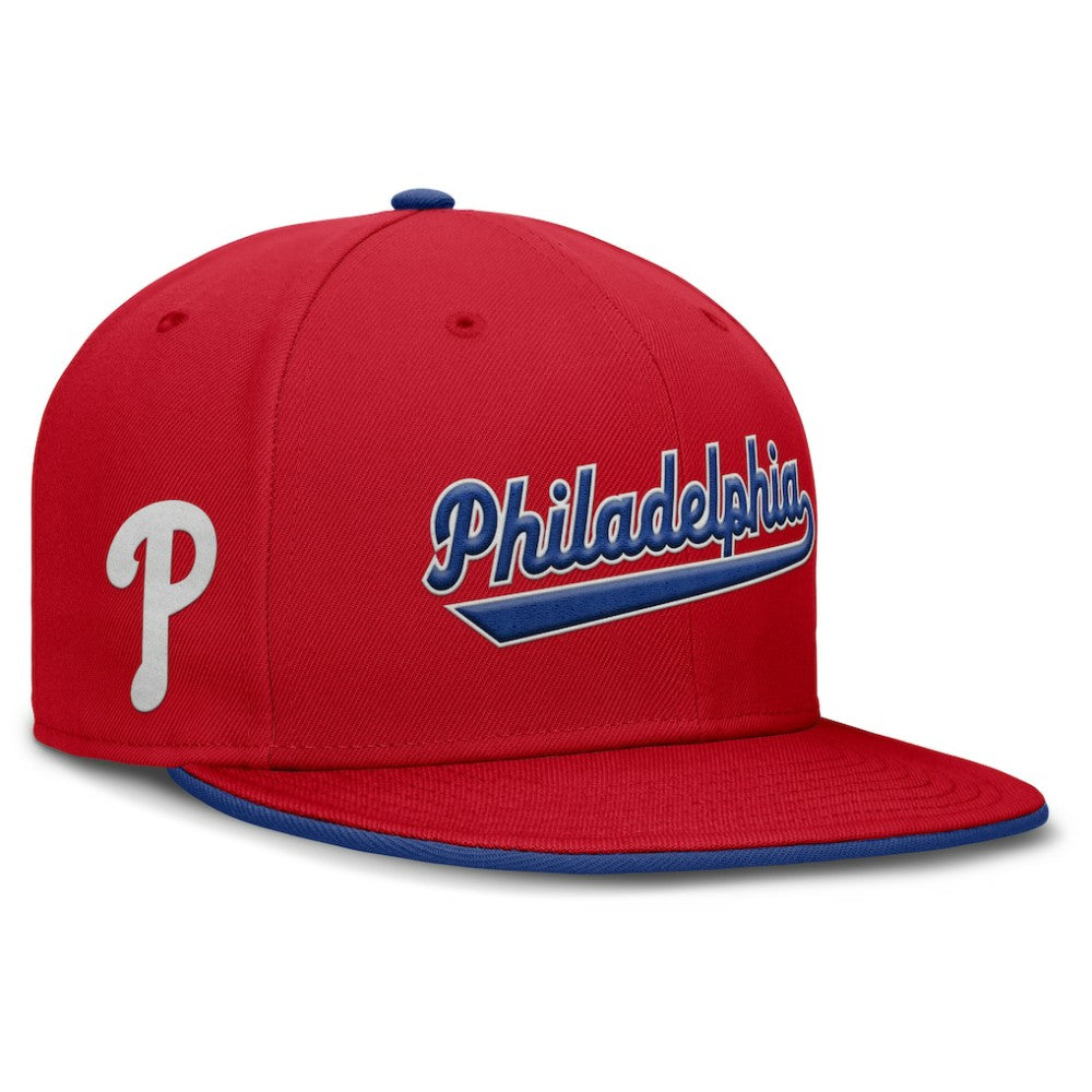 Philadelphia Phillies Nike Primetime Dri-FIT Round Bill True Fitted Hat - MLB