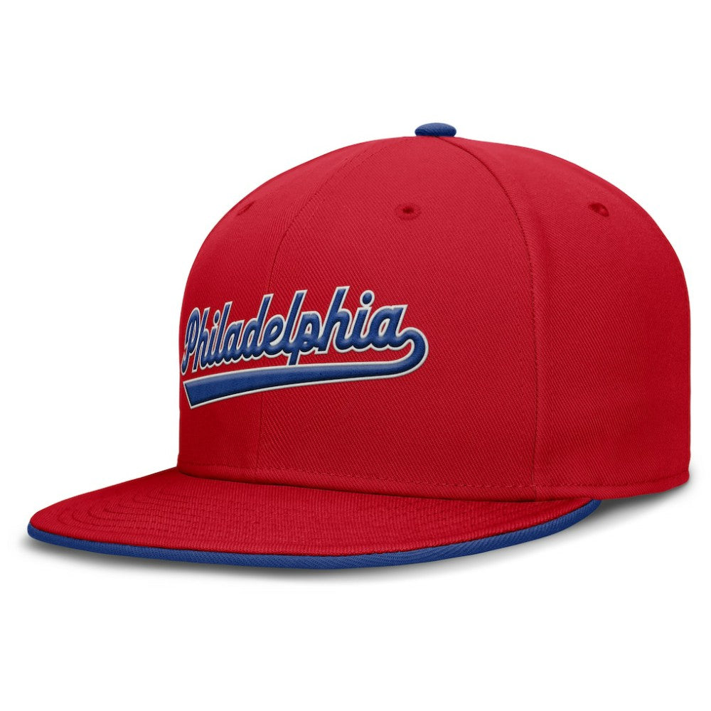 Philadelphia Phillies Nike Primetime Dri-FIT Round Bill True Fitted Hat - MLB