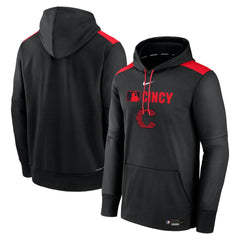Cincinnati Reds Nike Authentic Collection City Connect Therma Pullover Hoodie - MLB