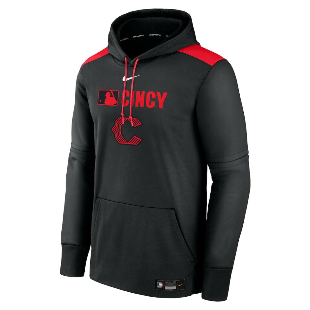 Cincinnati Reds Nike Authentic Collection City Connect Therma Pullover Hoodie - MLB