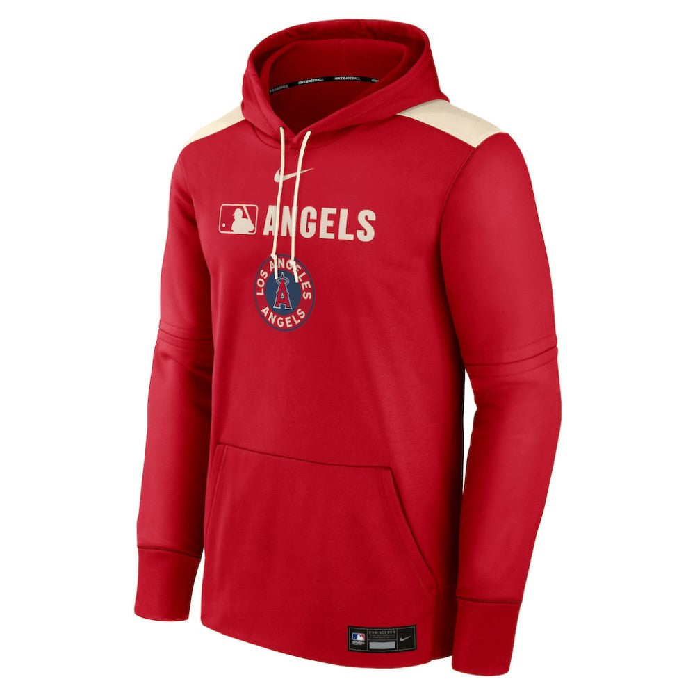Los Angeles Angels Nike Authentic Collection City Connect Therma Pullover Hoodie - MLB