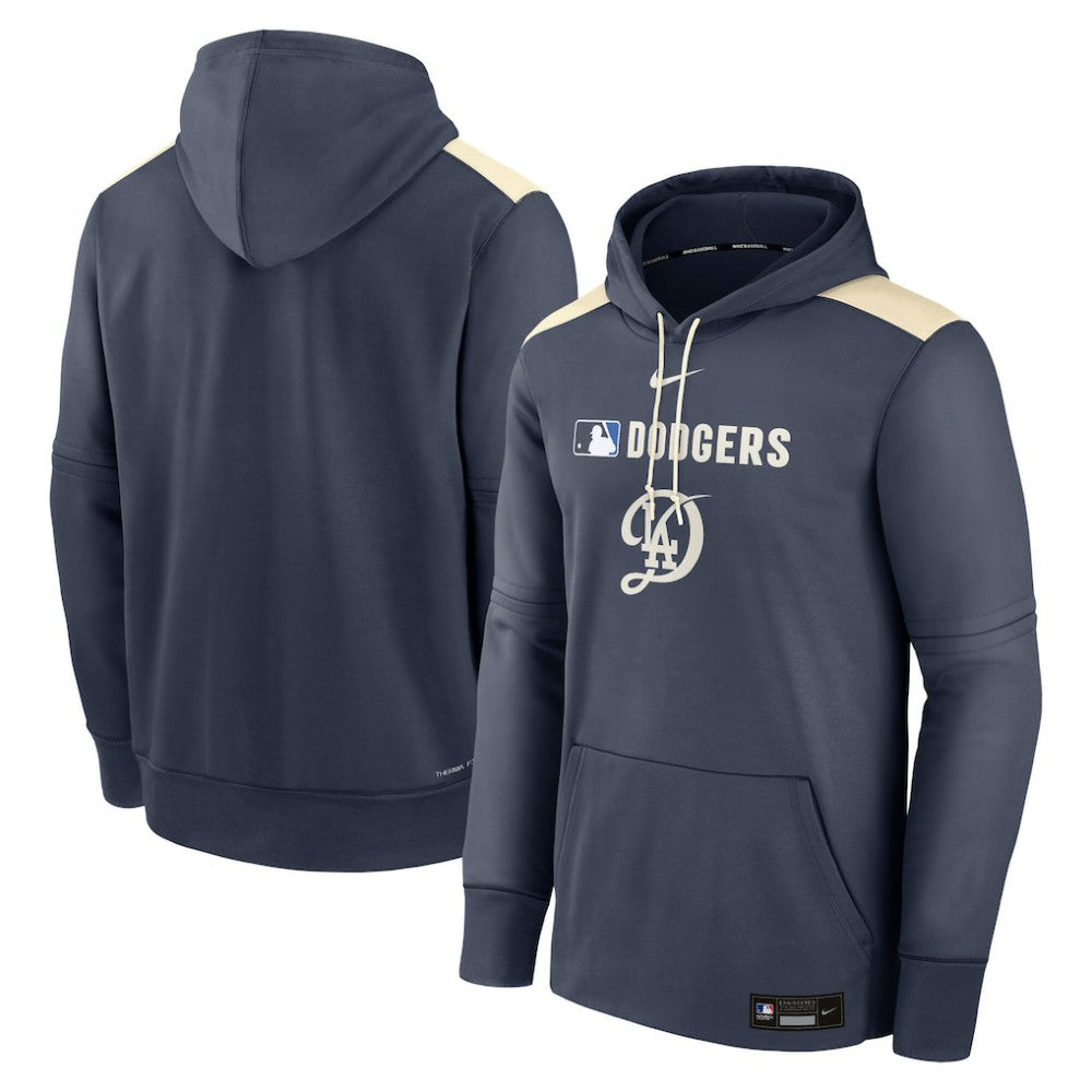 Los Angeles Dodgers Nike Authentic Collection City Connect Therma Pullover Hoodie - MLB