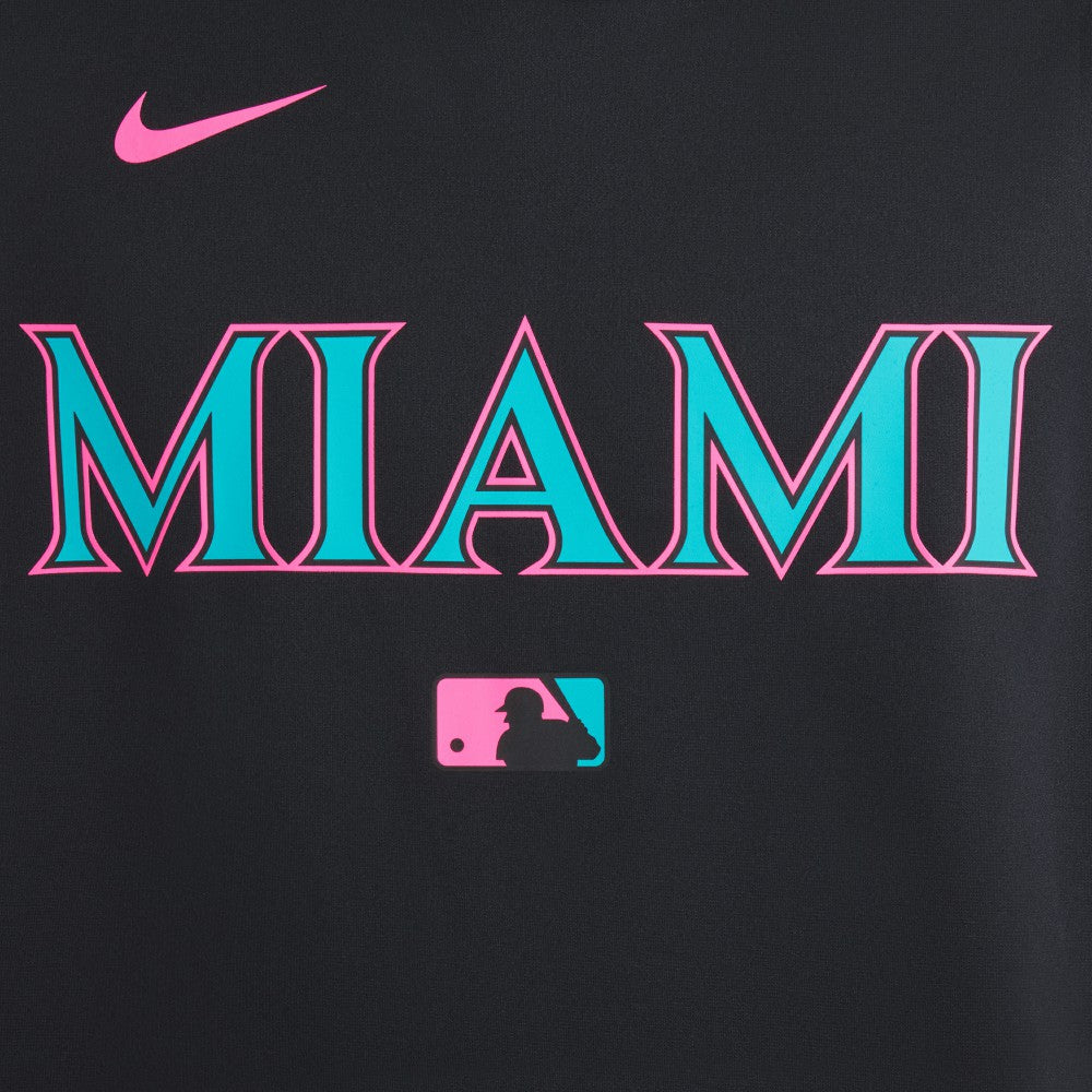 Miami Marlins Nike 2025 City Connect Authentic Collection Therma Pullover Hoodie - MLB