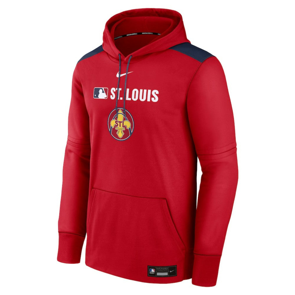 St. Louis Cardinals Nike Authentic Collection City Connect Therma Pullover Hoodie - MLB