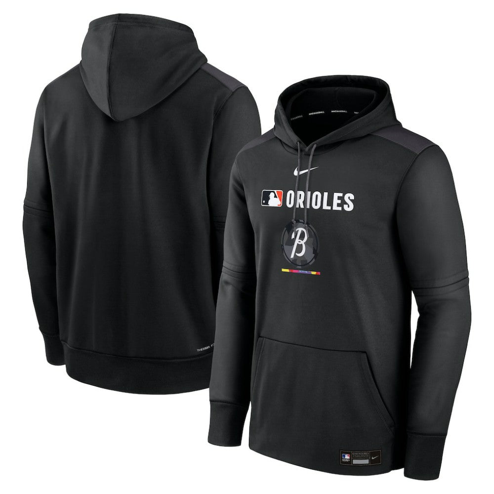 Baltimore Orioles Nike Authentic Collection City Connect Therma Pullover Hoodie - MLB