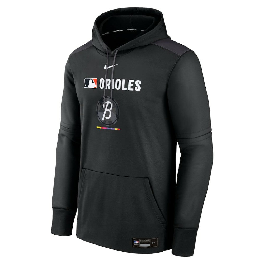 Baltimore Orioles Nike Authentic Collection City Connect Therma Pullover Hoodie - MLB