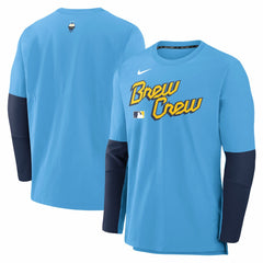 Milwaukee Brewers Nike 2025 City Connect Authentic Collection Player Dri-FIT Lightweight Pullover - MLB