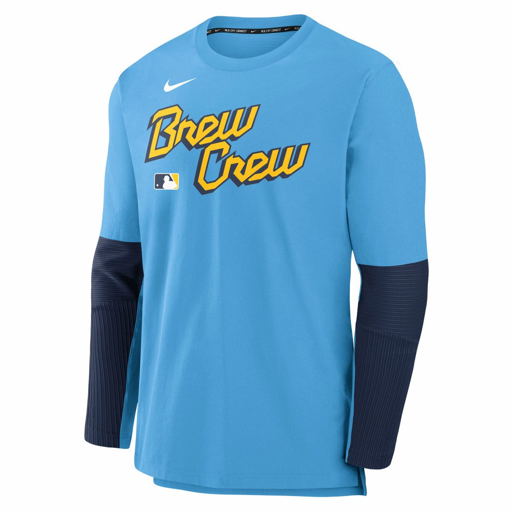 Milwaukee Brewers Nike 2025 City Connect Authentic Collection Player Dri-FIT Lightweight Pullover - MLB