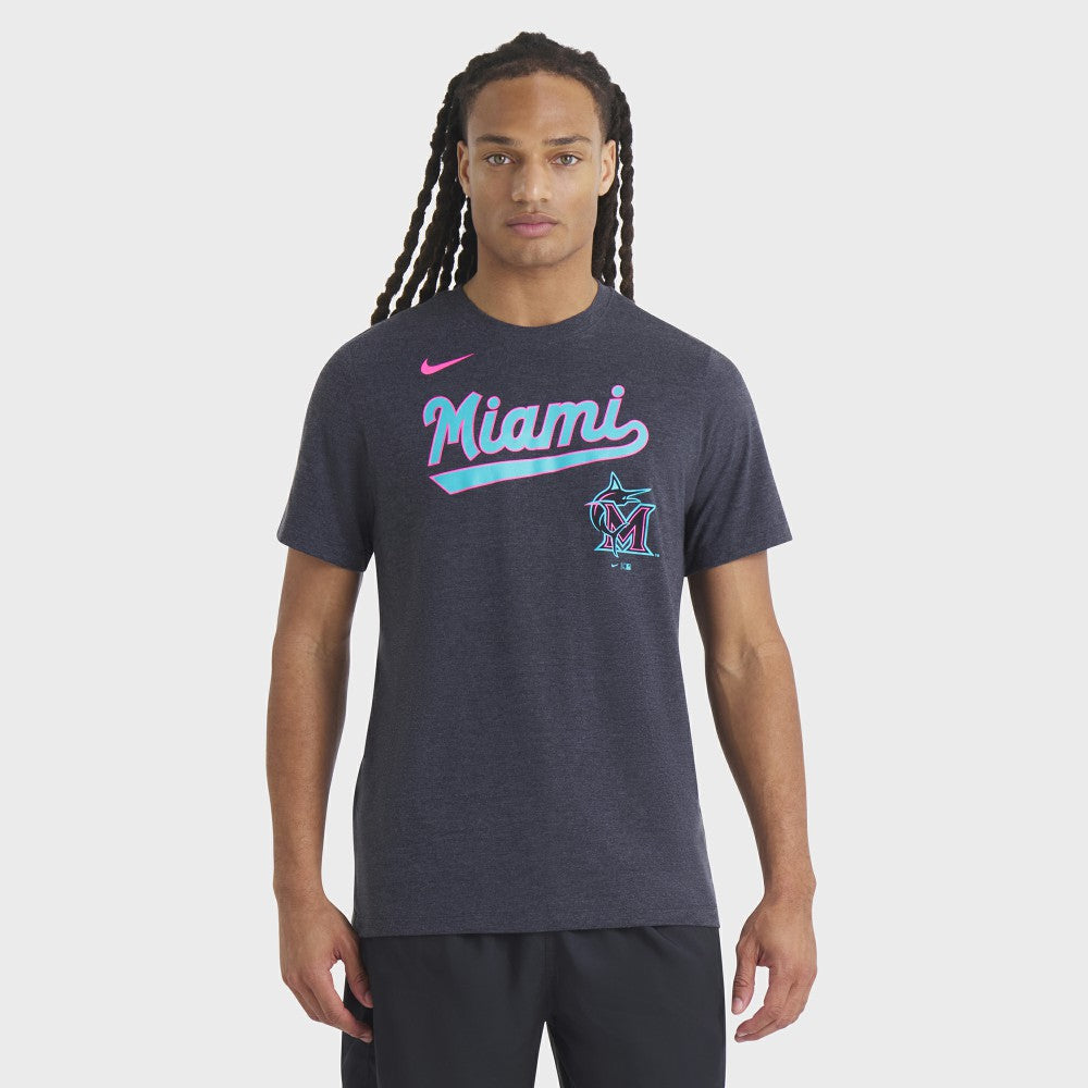 Miami Marlins Nike City Connect Script Tri-Blend T-Shirt - MLB