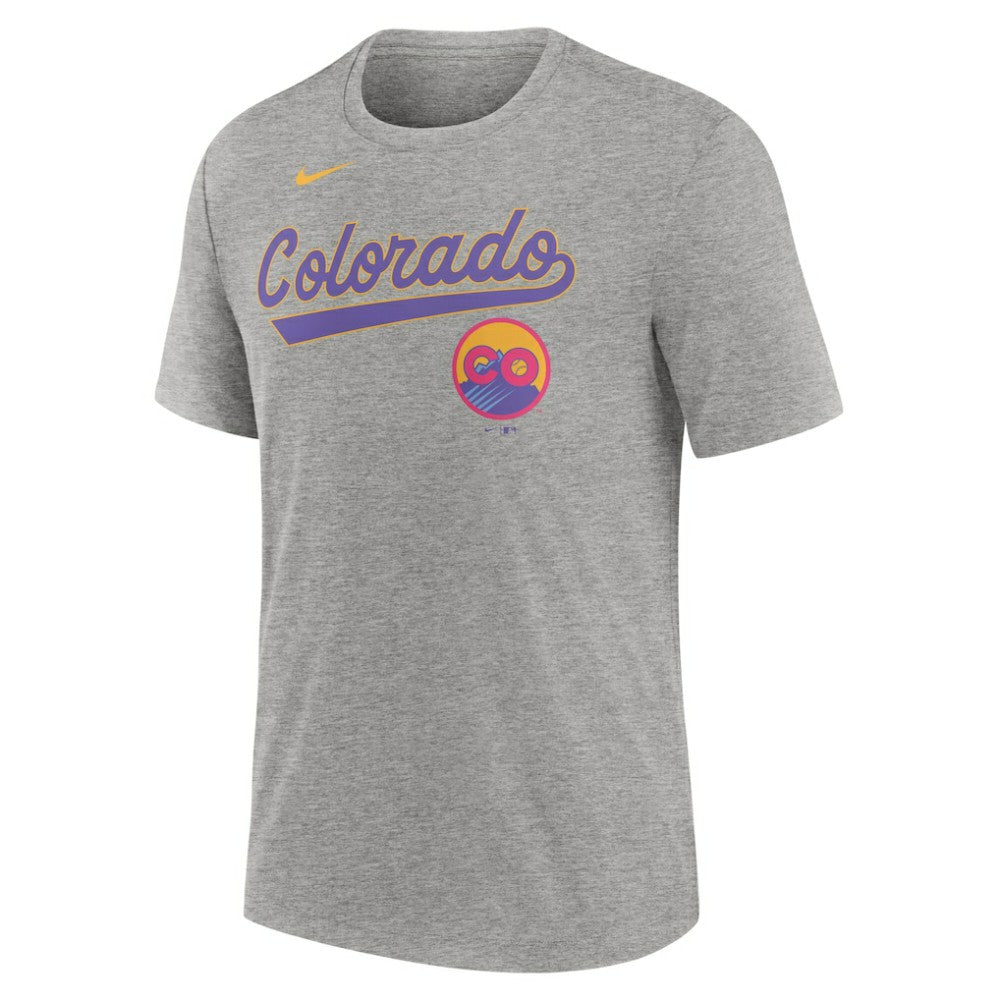 Colorado Rockies Nike City Connect Script Tri-Blend T-Shirt - MLB