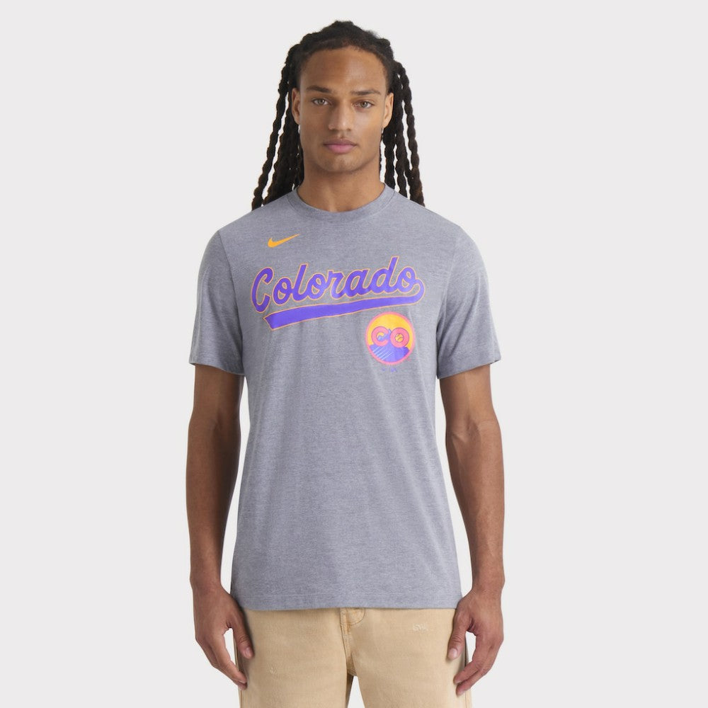 Colorado Rockies Nike City Connect Script Tri-Blend T-Shirt - MLB
