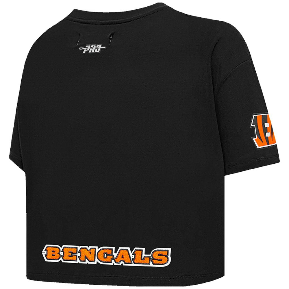 Joe Burrow Cincinnati Bengals Pro Standard Women's Player Name & Number Cropped Boxy T-Shirt Black | NFL