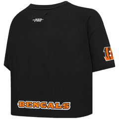 Joe Burrow Cincinnati Bengals Pro Standard Women's Player Name & Number Cropped Boxy T-Shirt Black | NFL