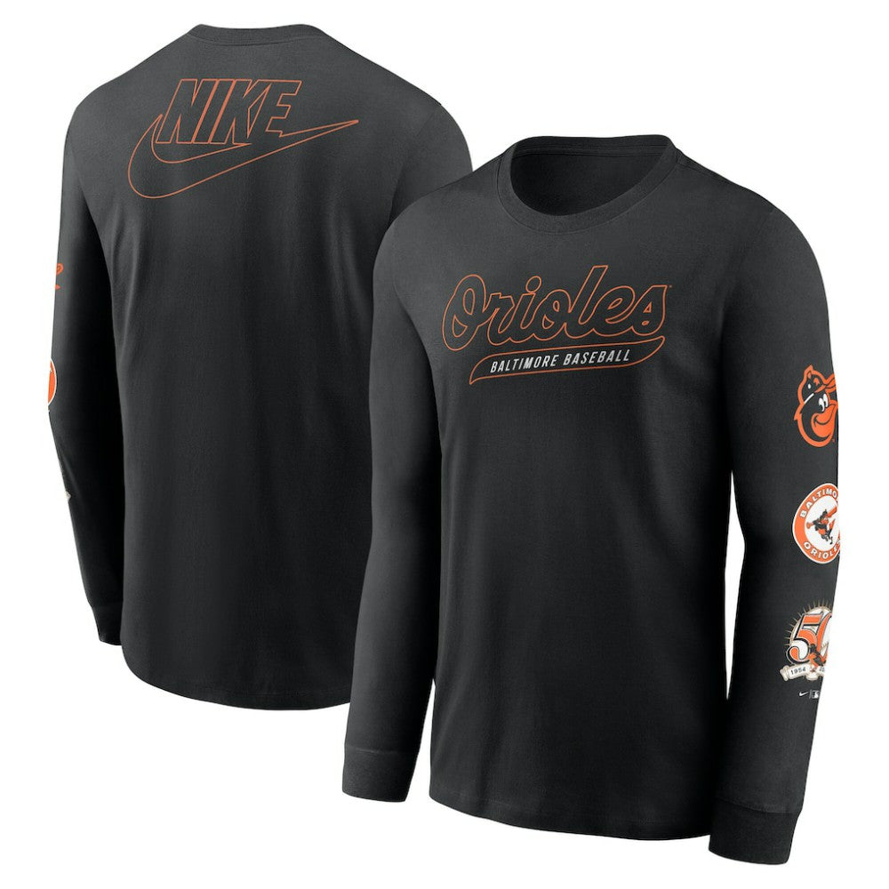 Baltimore Orioles Nike Cooperstown Collection Knockout Long Sleeve T-Shirt - MLB