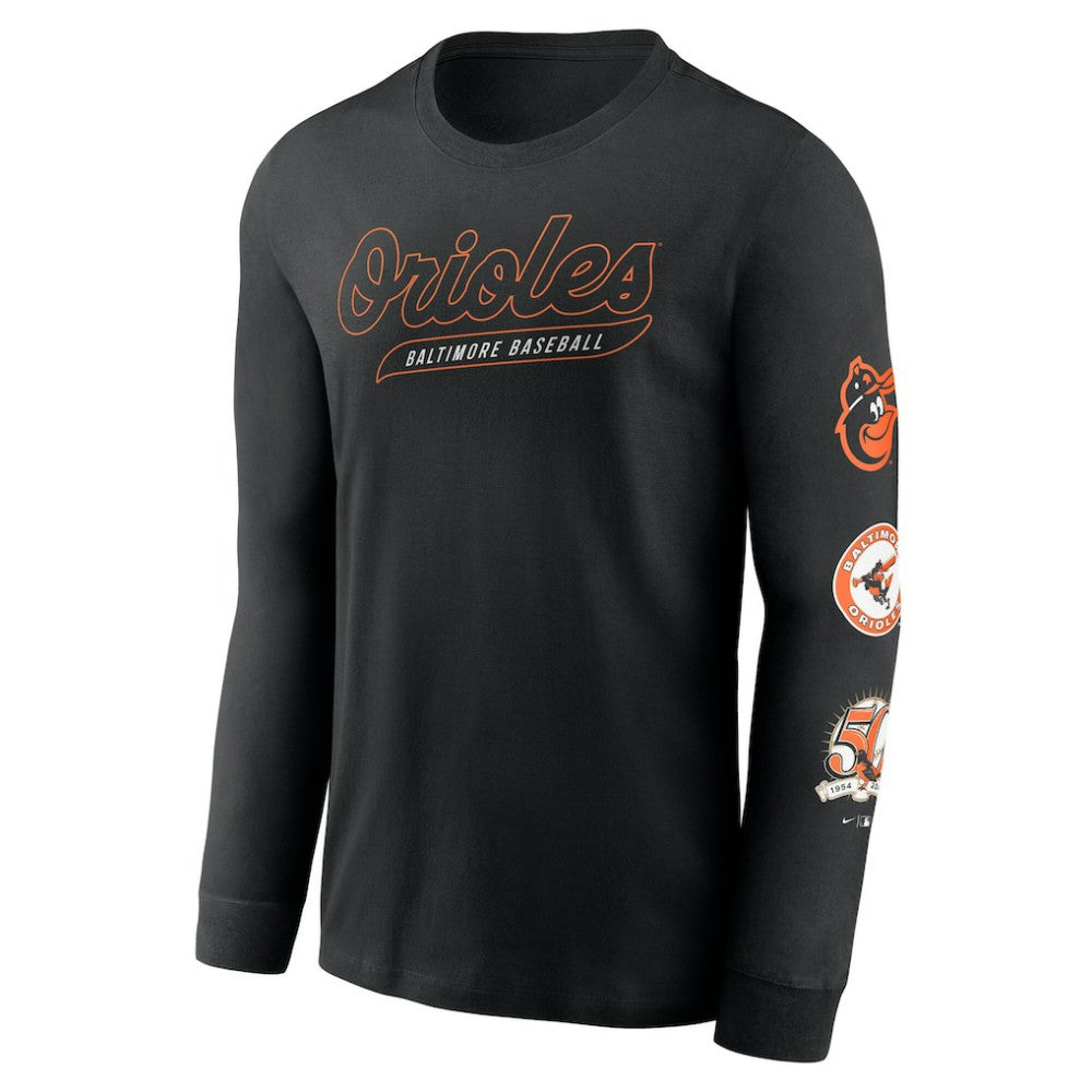 Baltimore Orioles Nike Cooperstown Collection Knockout Long Sleeve T-Shirt - MLB