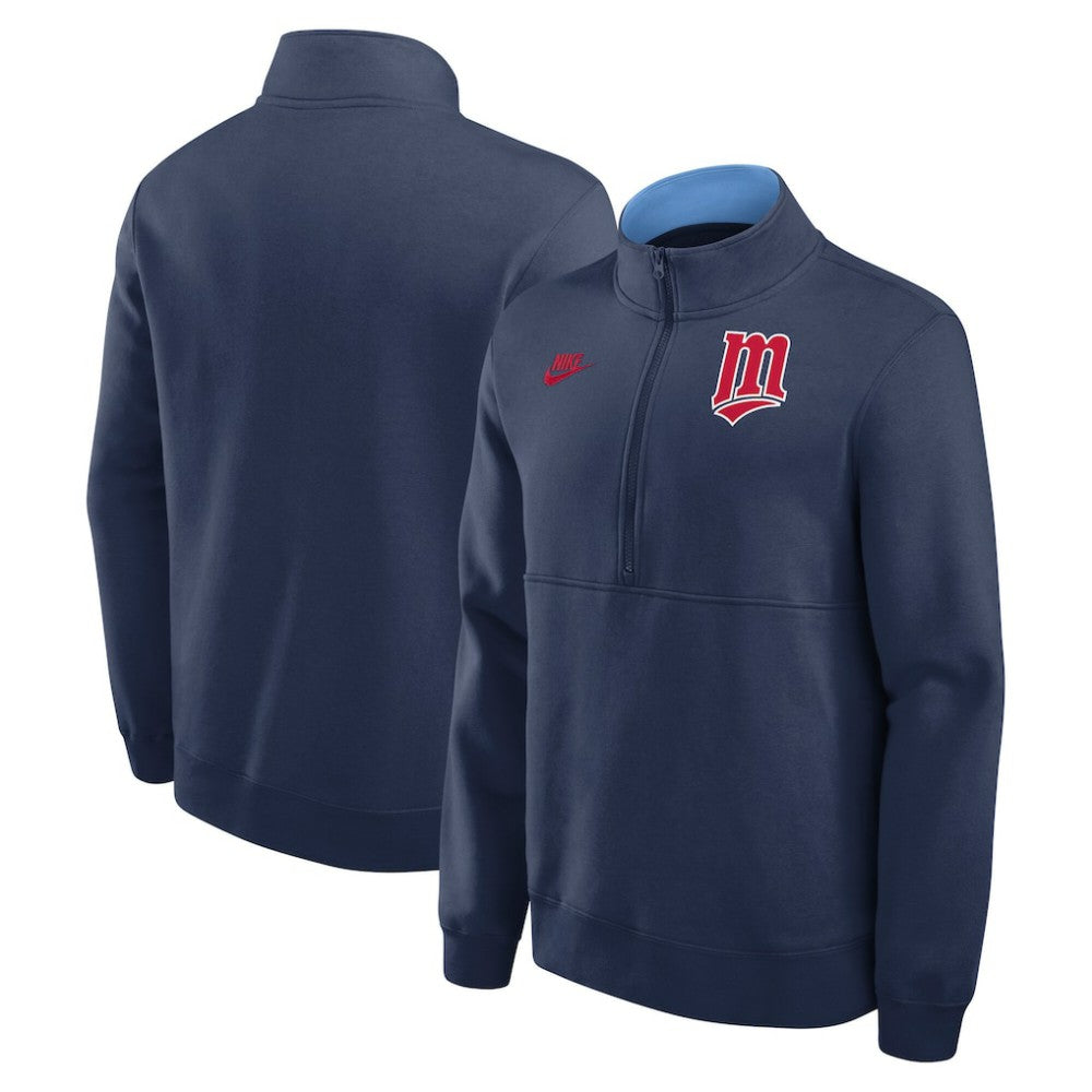 Minnesota Twins Nike Cooperstown Collection Fleece Half-Zip Pullover - MLB