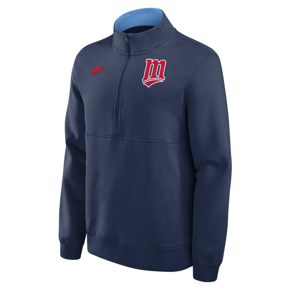 Minnesota Twins Nike Cooperstown Collection Fleece Half-Zip Pullover - MLB