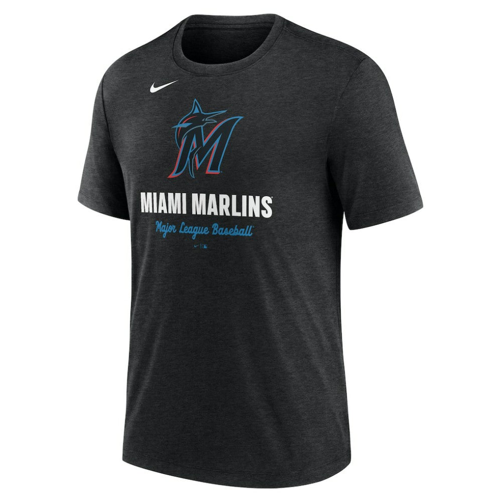 Miami Marlins Nike Logo Tri-Blend T-Shirt - MLB