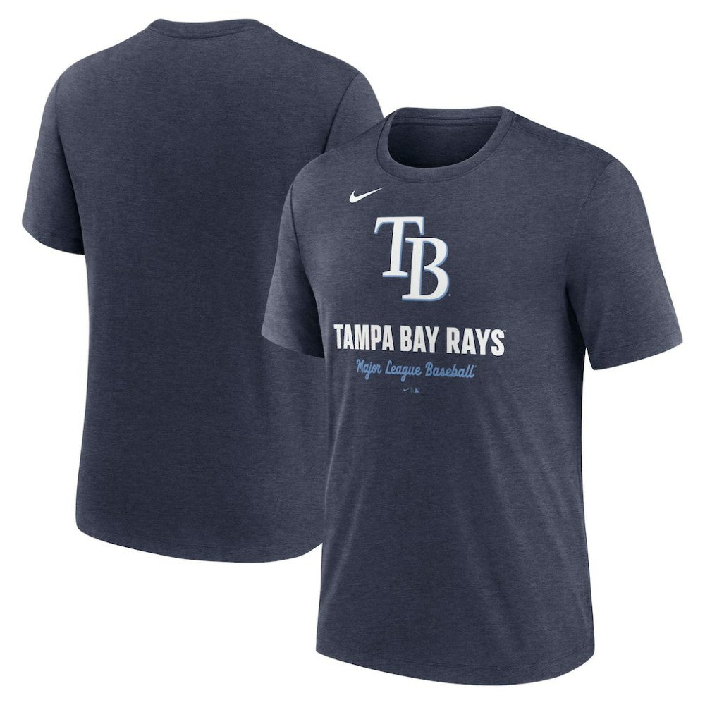Tampa Bay Rays Nike Logo Tri-Blend T-Shirt - MLB