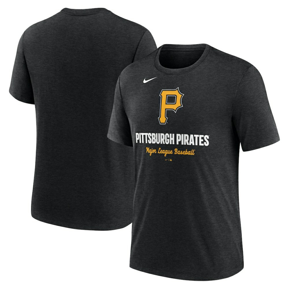 Pittsburgh Pirates Nike Logo Tri-Blend T-Shirt - MLB