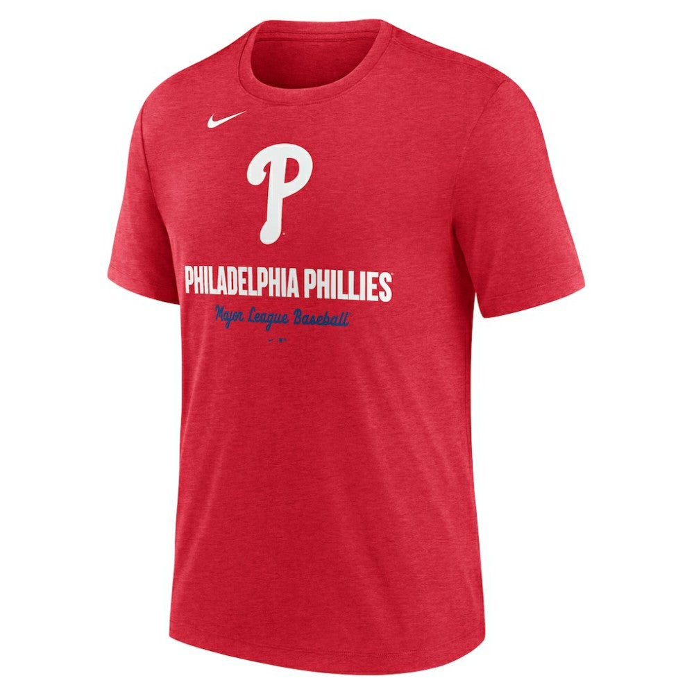 Philadelphia Phillies Nike Logo Tri-Blend T-Shirt - MLB