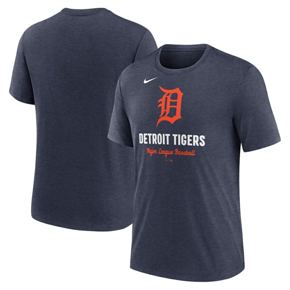 Detroit Tigers Nike Logo Tri-Blend T-Shirt - MLB