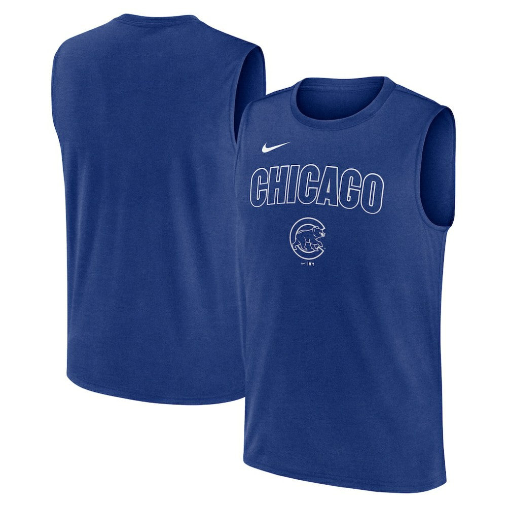 Chicago Cubs Nike Knockout Dri-FIT Muscle Tank Top - MLB