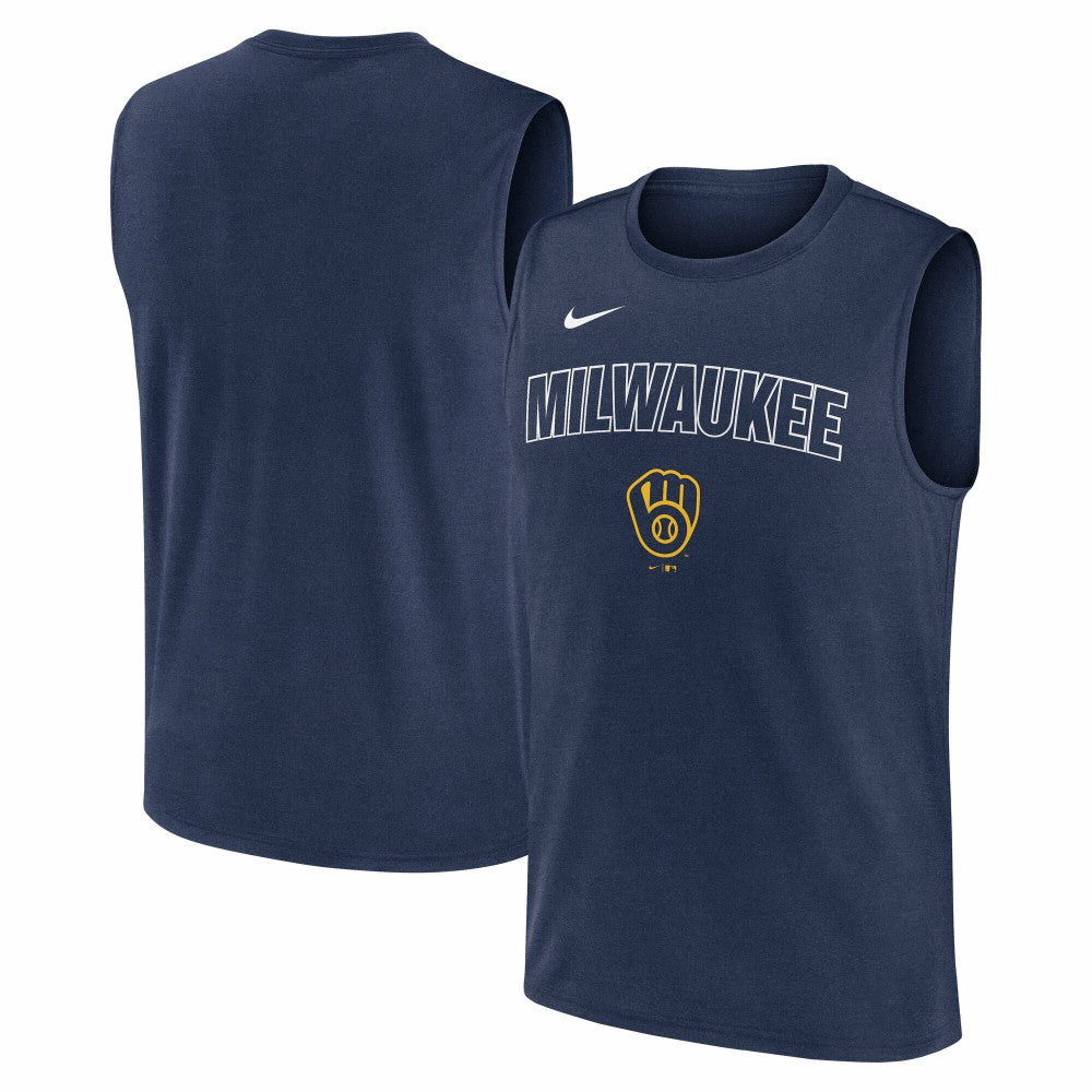 Milwaukee Brewers Nike Knockout Dri-FIT Muscle Tank Top - MLB