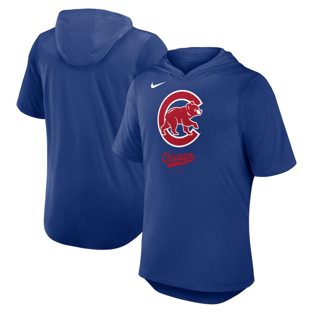 Chicago Cubs Nike Tri-Blend Hoodie T-Shirt - MLB